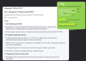 Внедрение 1С:Бухгалтерия КОРП